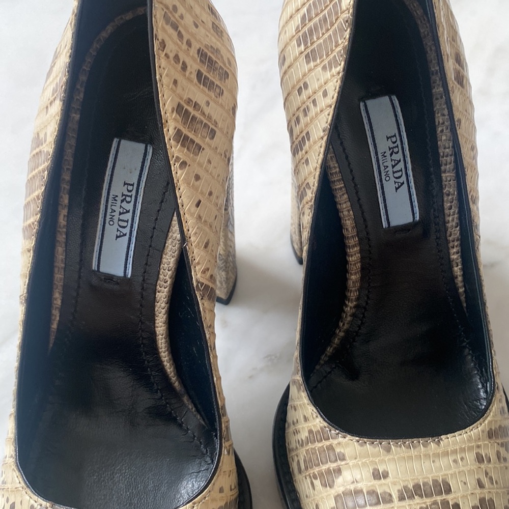 Prada Python Block High Heel - image 3